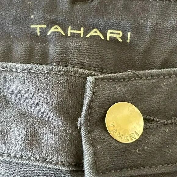 Tahari Denim Jeans Navy Skinny Leg Designer Cotton Blend Mid-Rise SZ 8/29 # 1582 - Picture 7 of 13